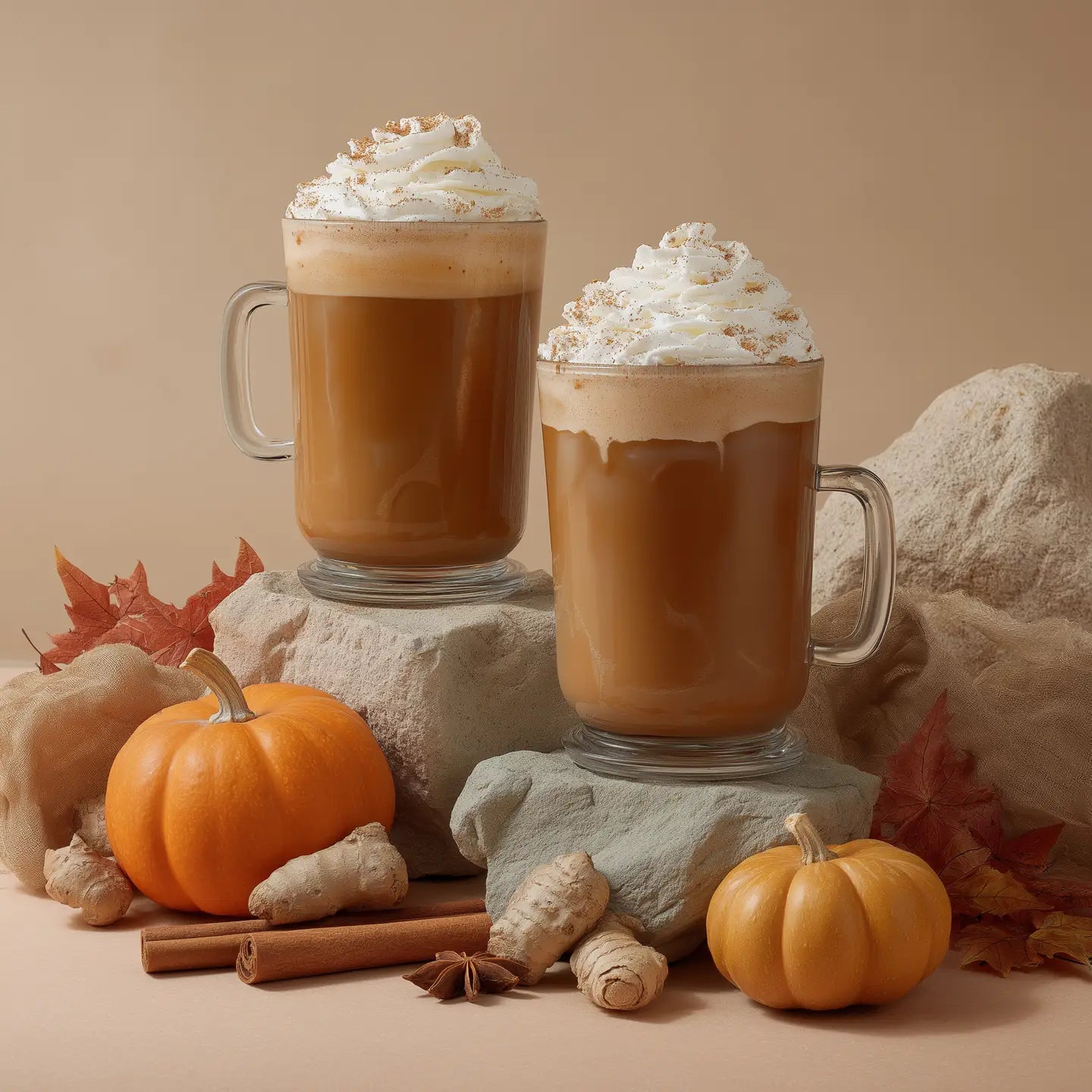 Pumpkin Chai- Chai & Warm Spices 10 oz Gold Glass Candle