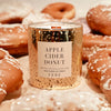 Apple Cider Donut - Apple Cider + Fresh Donuts 10oz Gold Glass Candle