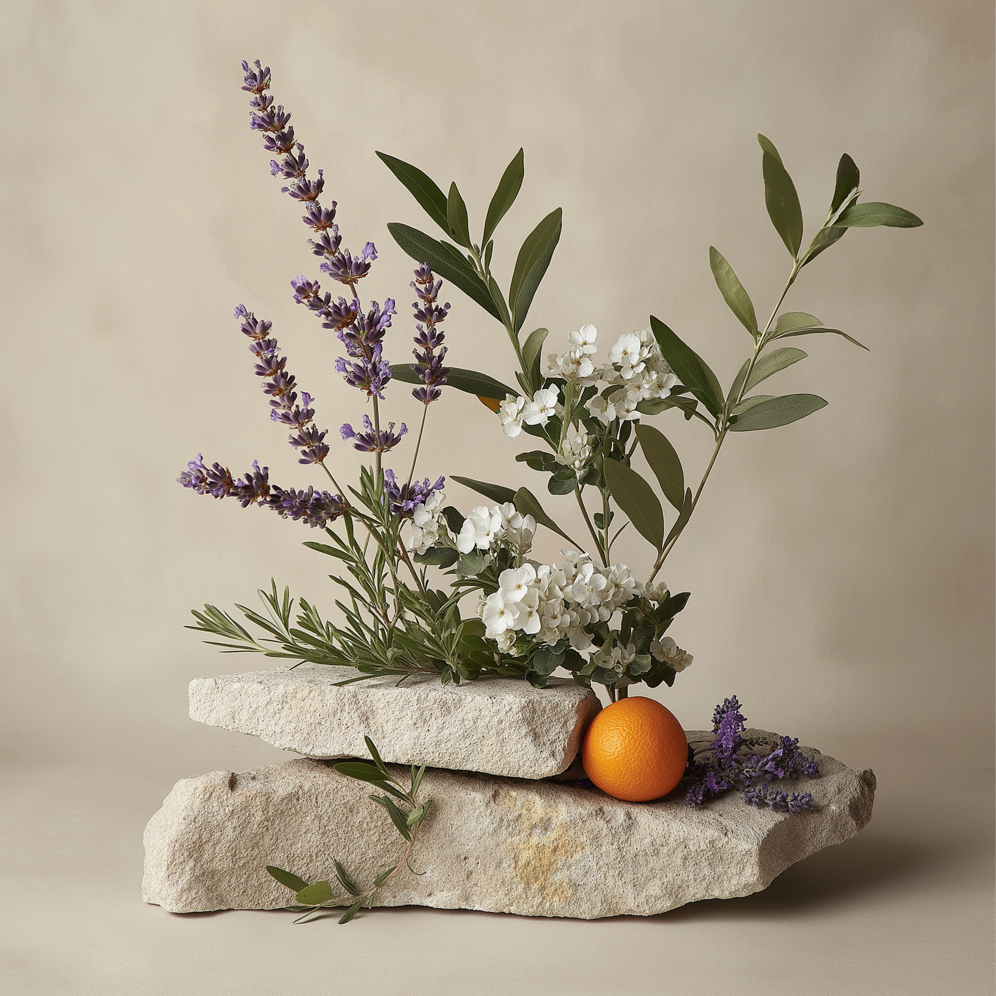 Bubble Bath- Lavender + Olive Branch 10oz Gold Glass Candle