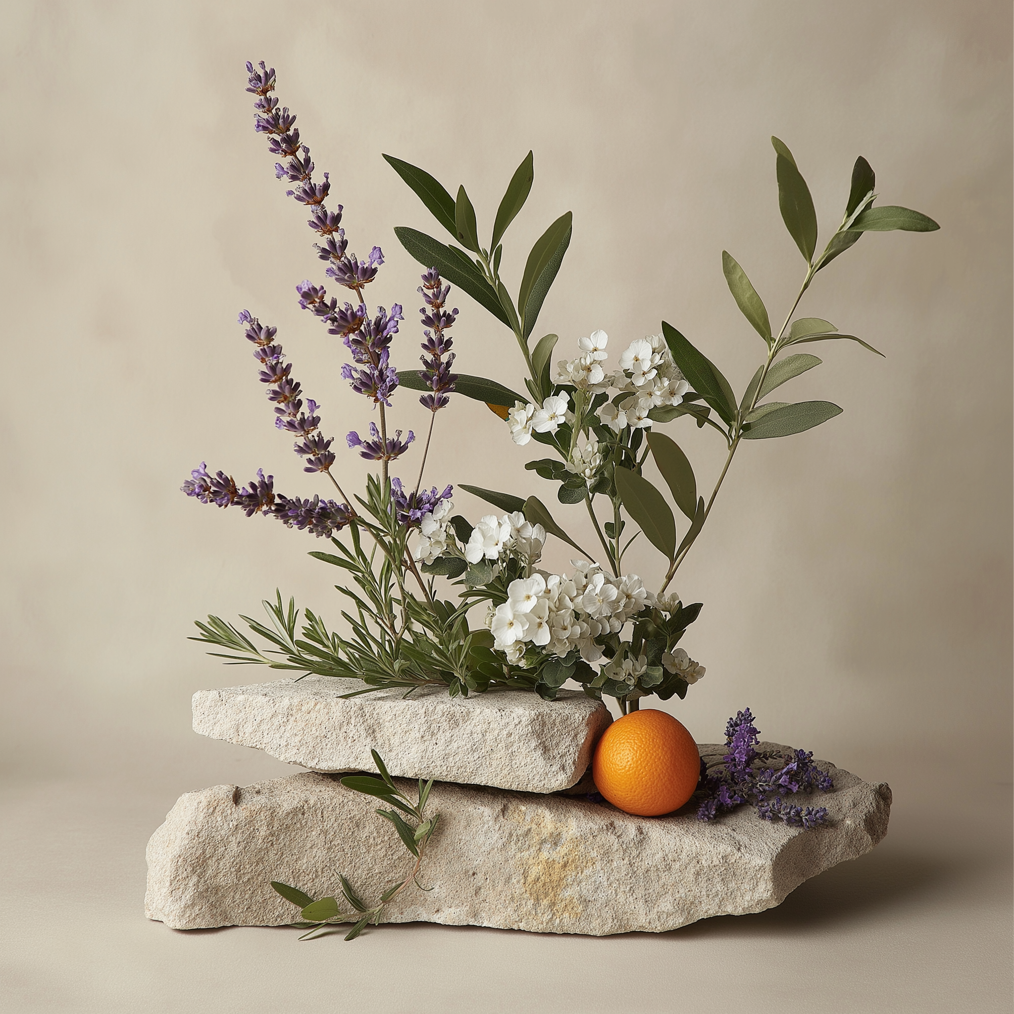 Bubble Bath- Lavender + Olive Branch 10oz Gold Glass Candle