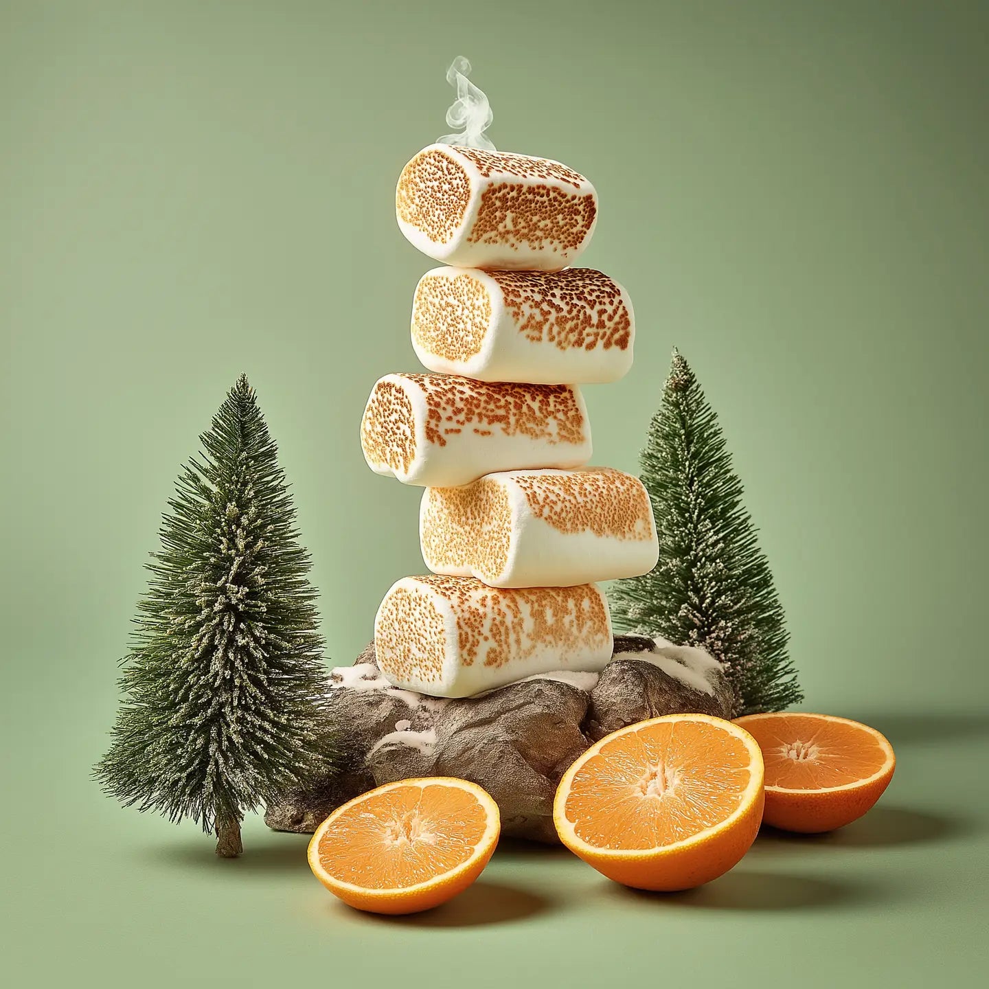 Marshmallow Forest- Marshmallow & Pine 10oz Gold Glass Candle