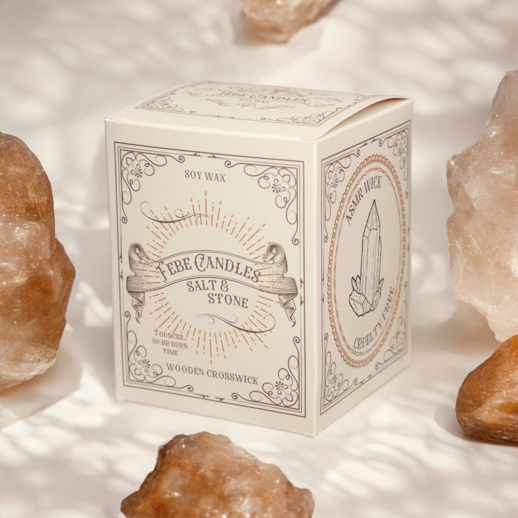 Salt & Stone - Oakmoss + Lavender 7 oz Gold Glass Candle