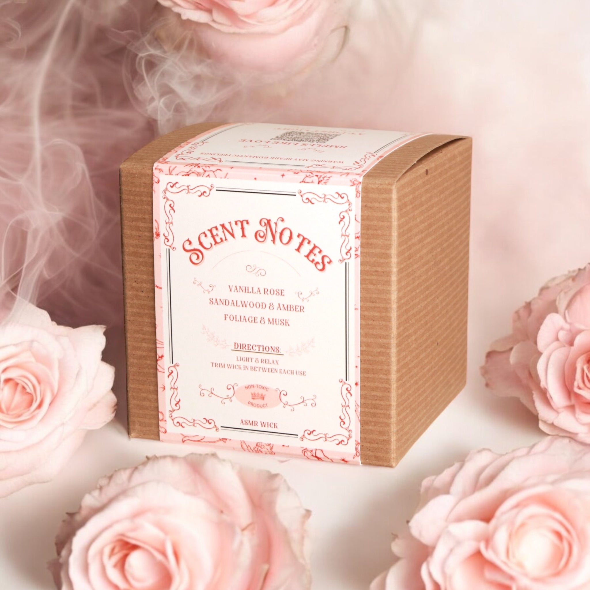 Roses Are Red- Vanilla Rose & Amber 10oz Gold Glass Candle