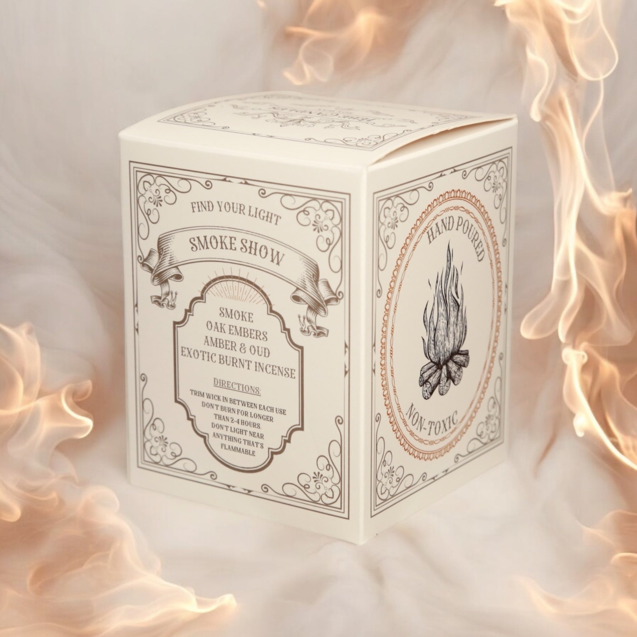 Smoke Show - Oak Embers + Amber 7 oz Gold Glass Candle