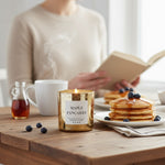 Maple Pancakes - Maple Butter & Pancakes 10oz Gold Glass Candle