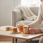 Apple Cider Donut - Apple Cider + Fresh Donuts 10oz Gold Glass Candle