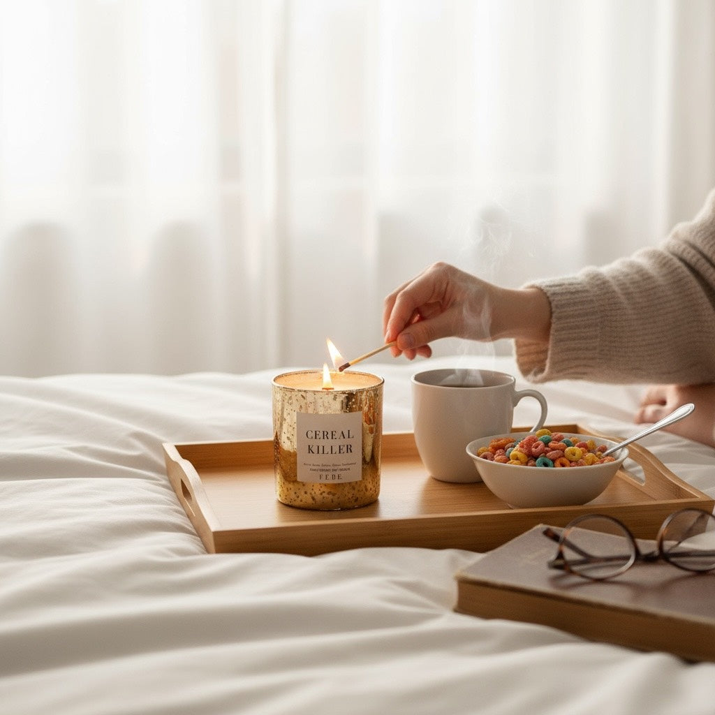 Cereal Killer - Fruity Cereal 10 oz Gold Glass Soy Candle