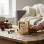 Winter Walk- Fir Tree & Spruce 10oz Gold Glass Candle