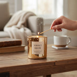 Smoke Show - Oak Embers + Amber 10oz Gold Glass Candle