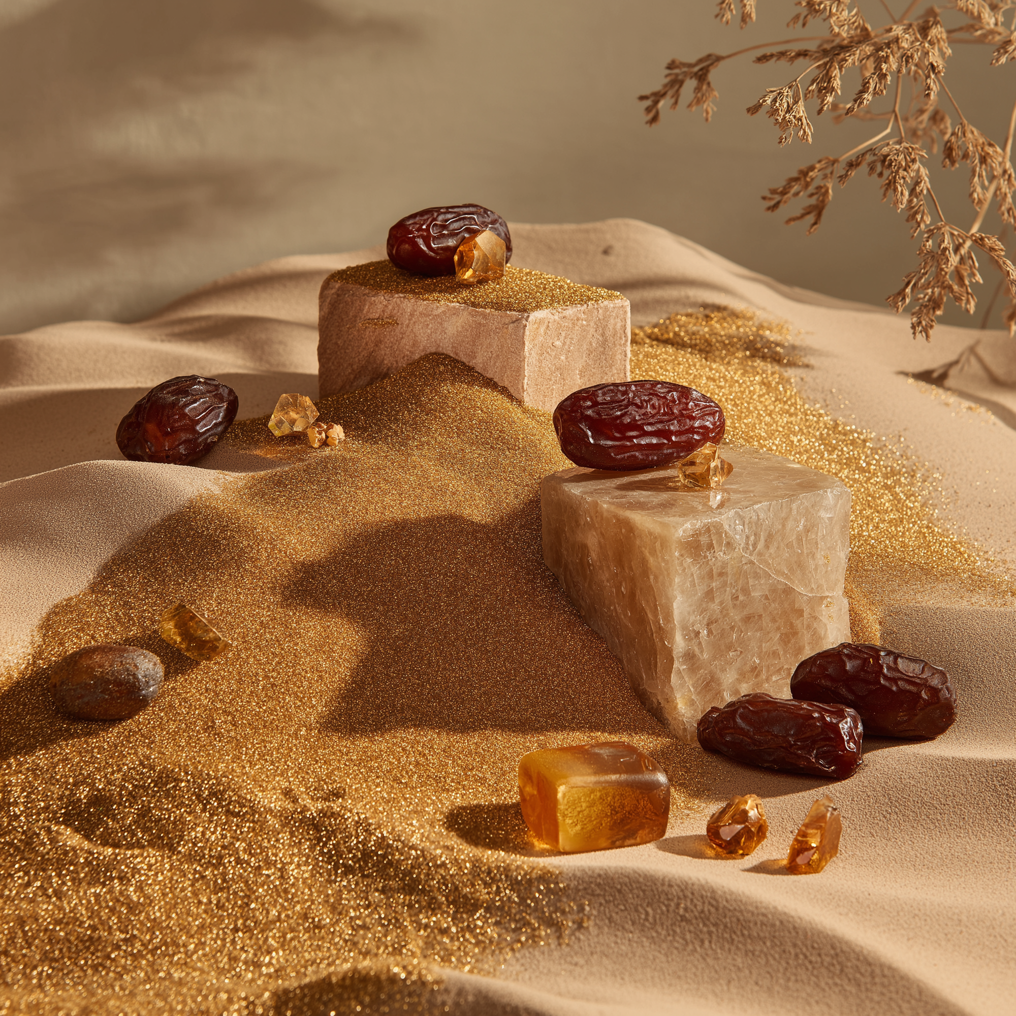 Desert Santal- Ginger & Lavender 10oz Gold Glass Candle